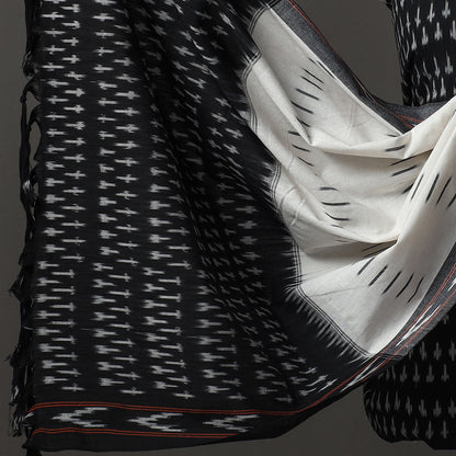 Black - 3pc Pochampally Ikat Weave Handloom Cotton Suit Material Set 22