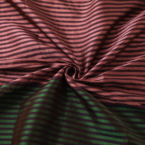 Handloom Full Tissue Silver Zari Stripes Chanderi Silk Fabric 24