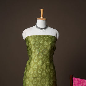 Chanderi Silk Jaipur Hand Block Print Unstitched Dress Material: Kurta, Bottom with Dupatta 19