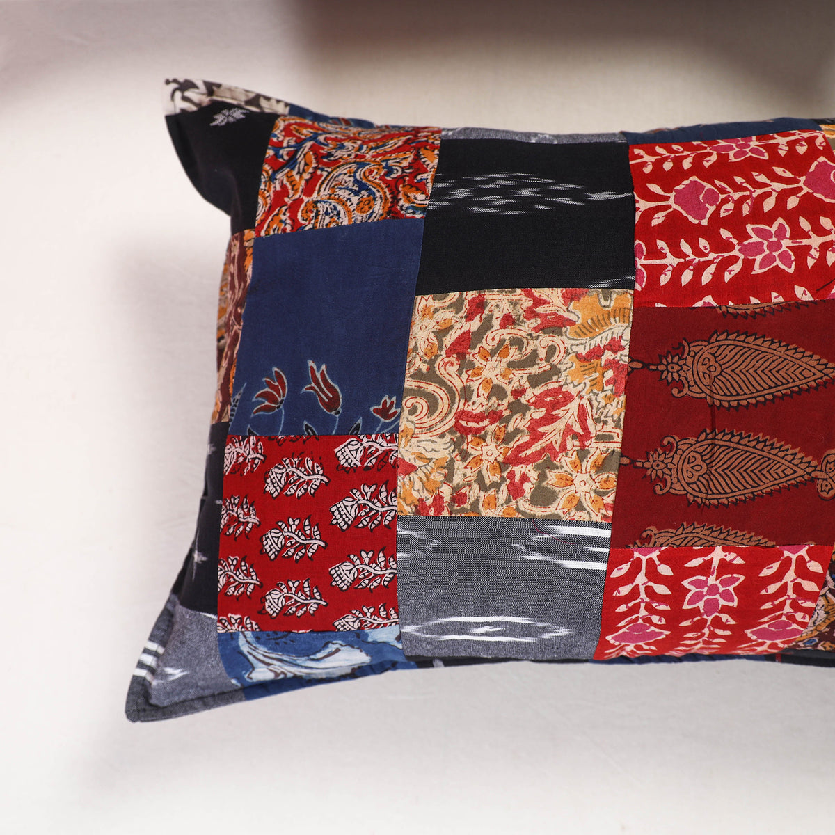 Multicolor - handcrafted patchwork pillow covers (set of 2)