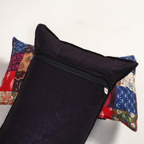 Multicolor - handcrafted patchwork pillow covers (set of 2)