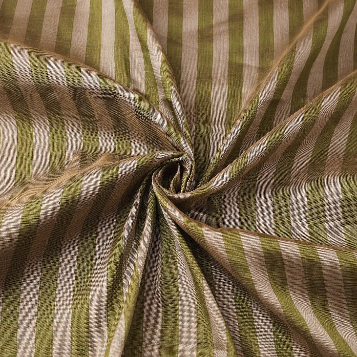 Handloom Full Tissue Silver Zari Stripes Chanderi Silk Fabric 23