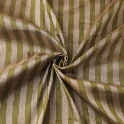 Handloom Full Tissue Silver Zari Stripes Chanderi Silk Fabric 23