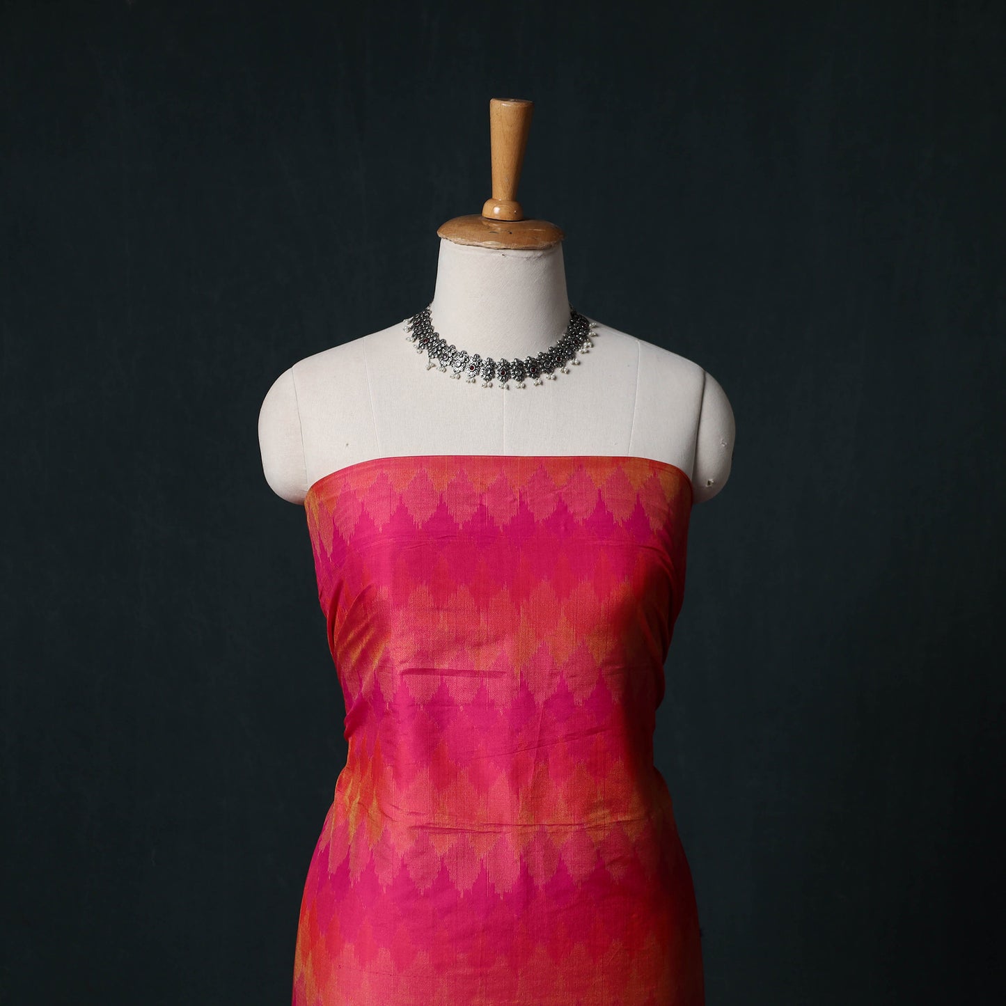 Pochampally Ikat Handwoven Sico 2pc Unstitched Dress Material Kurta Set 35