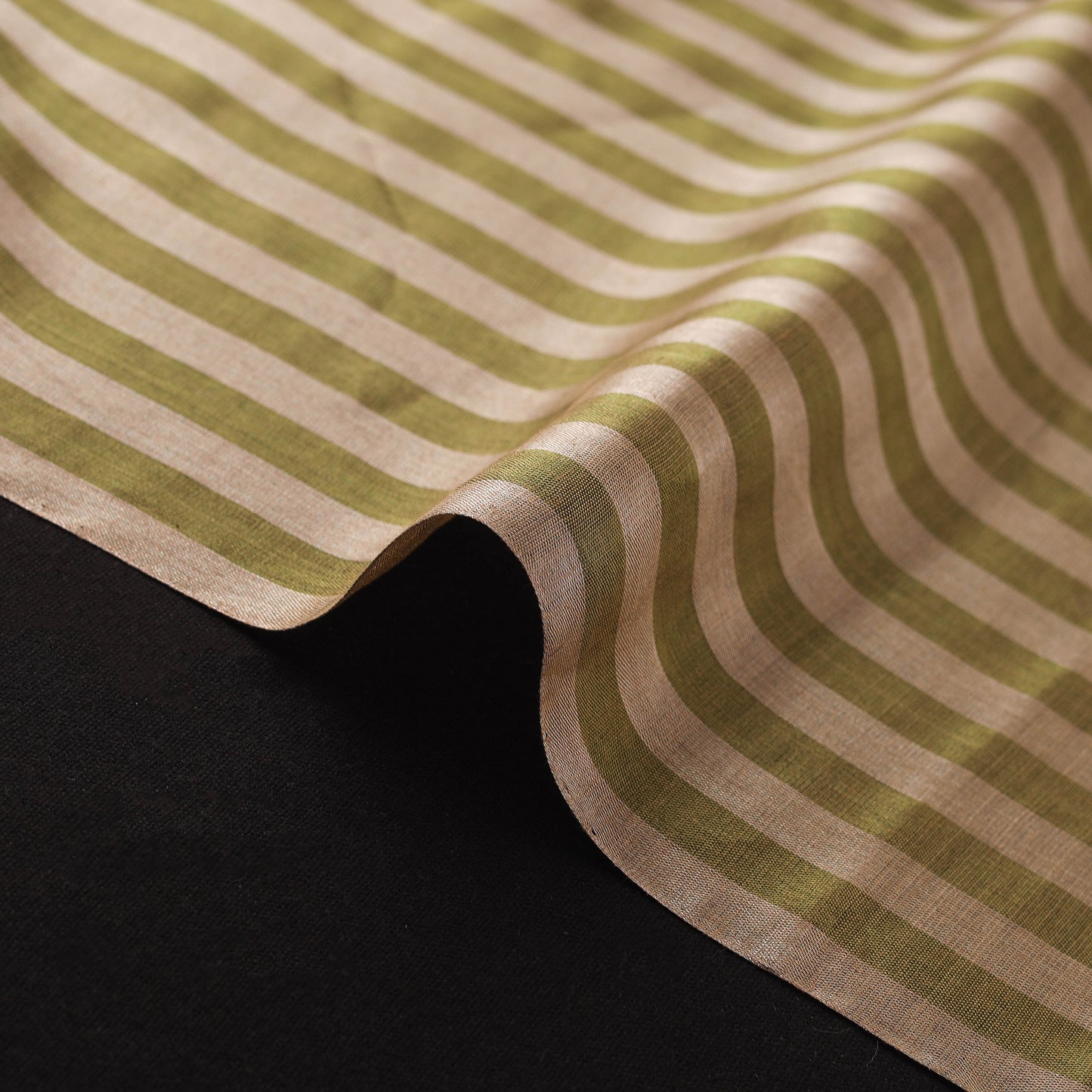 Handloom Full Tissue Silver Zari Stripes Chanderi Silk Fabric 23