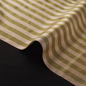 Handloom Full Tissue Silver Zari Stripes Chanderi Silk Fabric 23