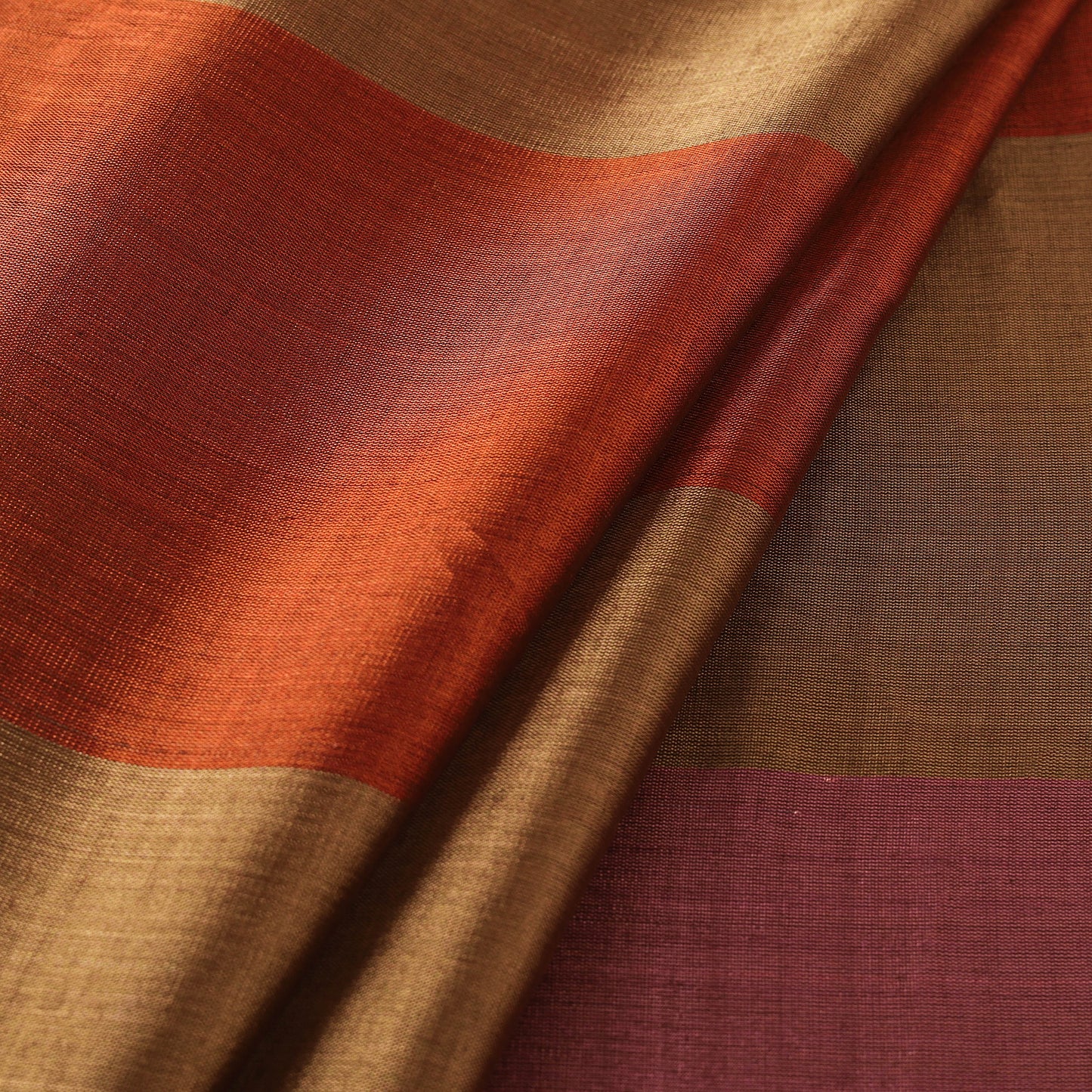 Handloom Full Tissue Silver Zari Stripes Chanderi Silk Fabric 21