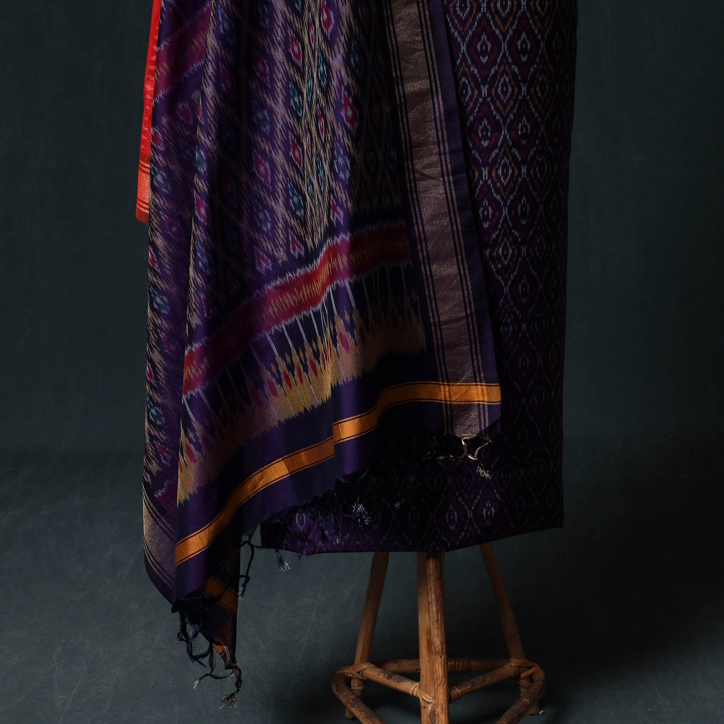 Pochampally Ikat Handwoven Sico 2pc Unstitched Dress Material Kurta Set 36