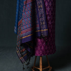 Pochampally Ikat Handwoven Sico 2pc Unstitched Dress Material Kurta Set 37