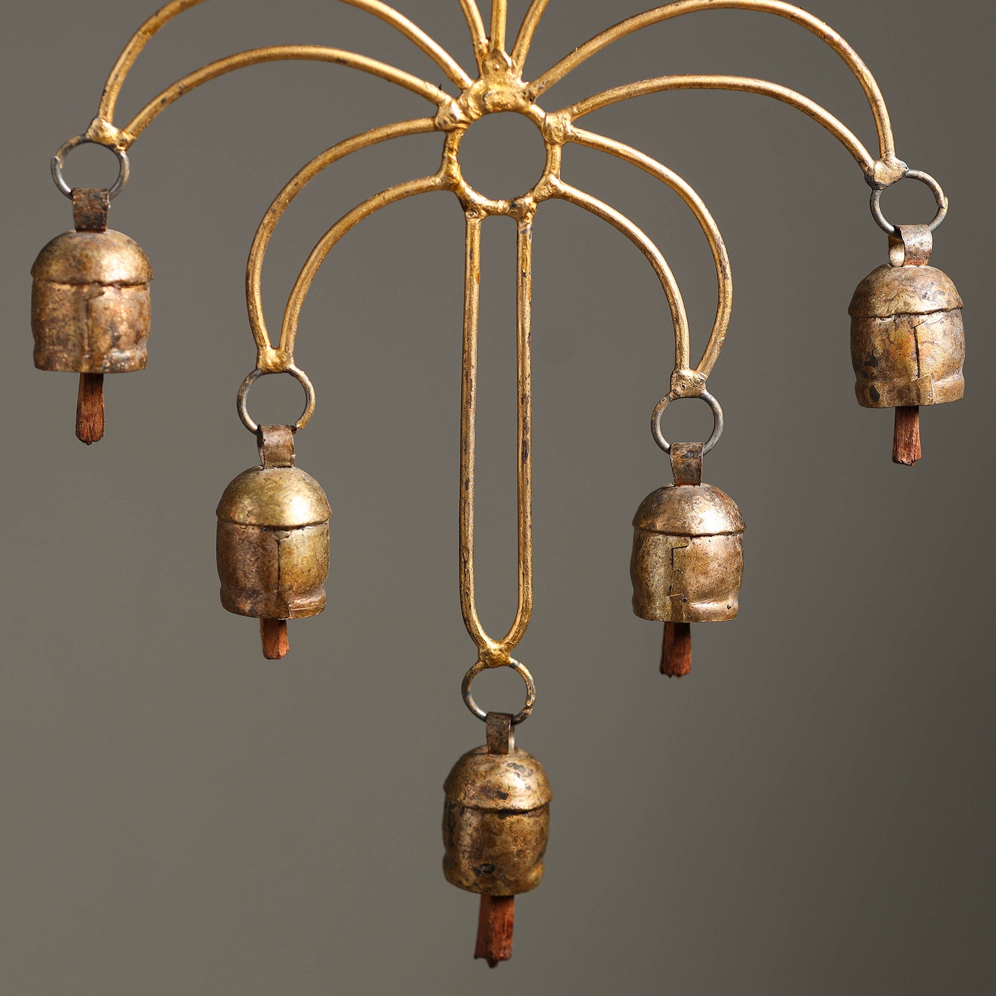 Coconut Tree - Kutch Copper Coated 5 Bells Wind Chimes 11