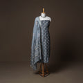 Chanderi Silk Jaipur Hand Block Print Unstitched Dress Material: Kurta, Bottom with Dupatta 21