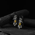 Yellow - saanjh bela cuckoo oxidised earrings - handcrafted