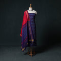 Pochampally Ikat Handwoven Sico 2pc Unstitched Dress Material Kurta Set 38