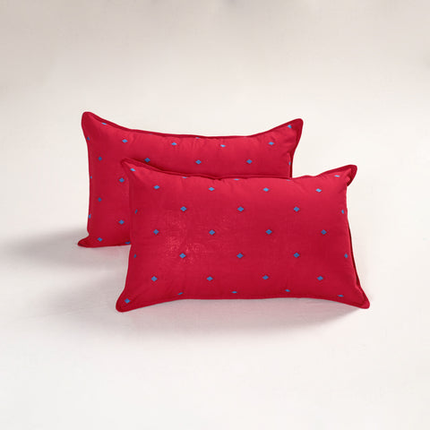Red - Jacquard Pillow Covers (Set of 2) 65