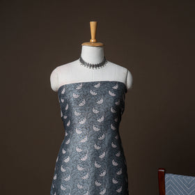 Chanderi Silk Jaipur Hand Block Print Unstitched Dress Material: Kurta, Bottom with Dupatta 21