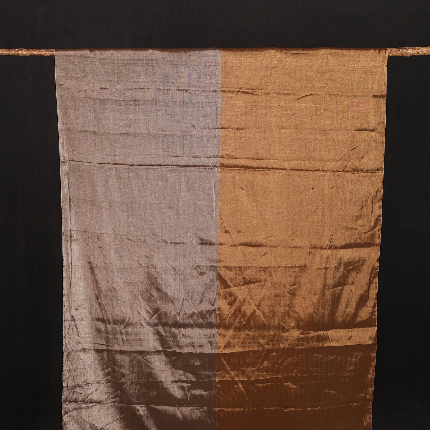 Handloom Full Tissue Silver Zari Stripes Chanderi Silk Fabric 22