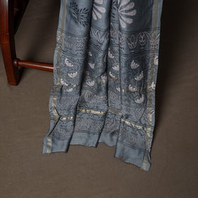 Chanderi Silk Jaipur Hand Block Print Unstitched Dress Material: Kurta, Bottom with Dupatta 21