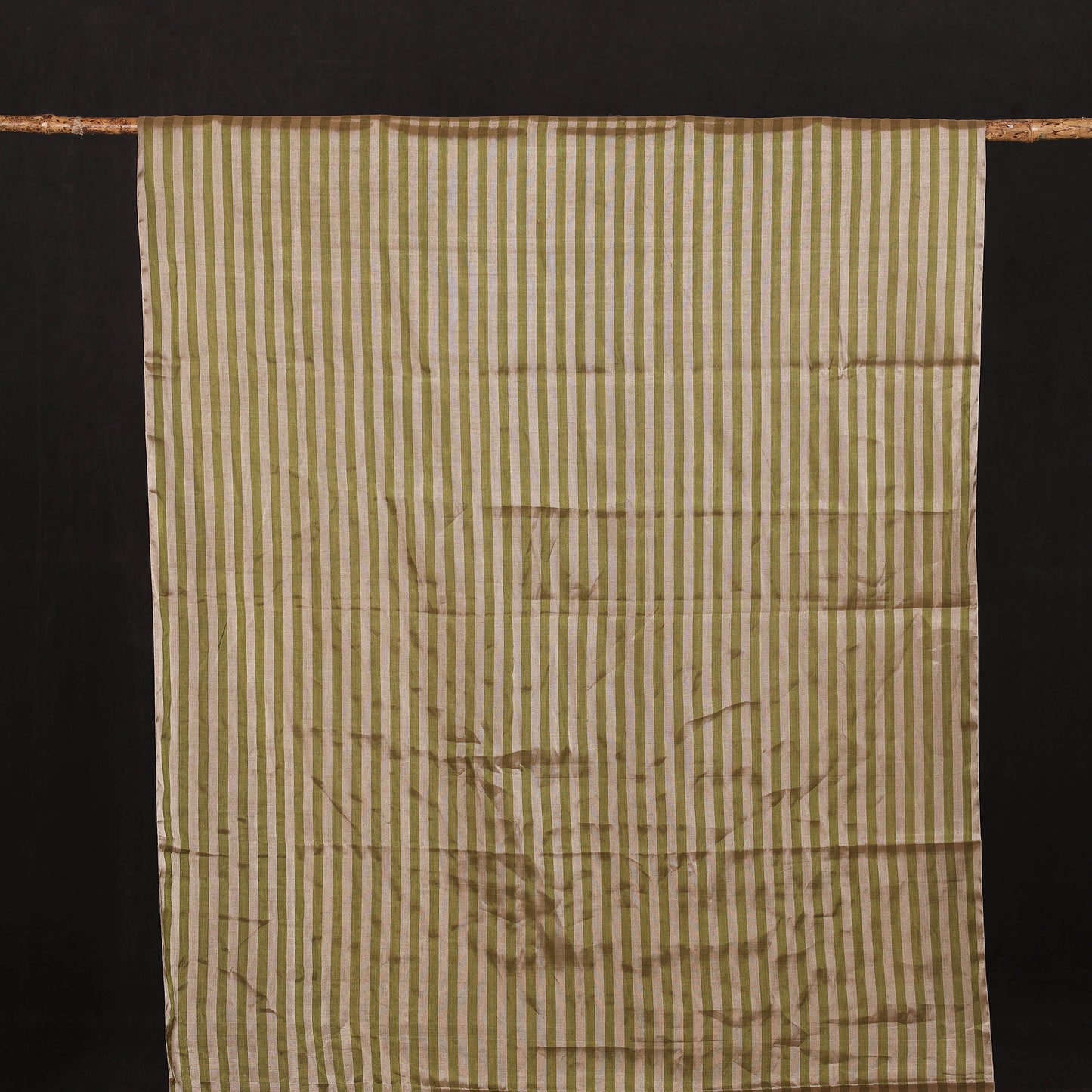 Handloom Full Tissue Silver Zari Stripes Chanderi Silk Fabric 23
