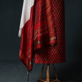 Pochampally Ikat Handwoven Sico 2pc Unstitched Dress Material Kurta Set 40