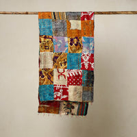 Multicolor - Reversible Patchwork Silk Bengal Kantha Stitch Stole 44