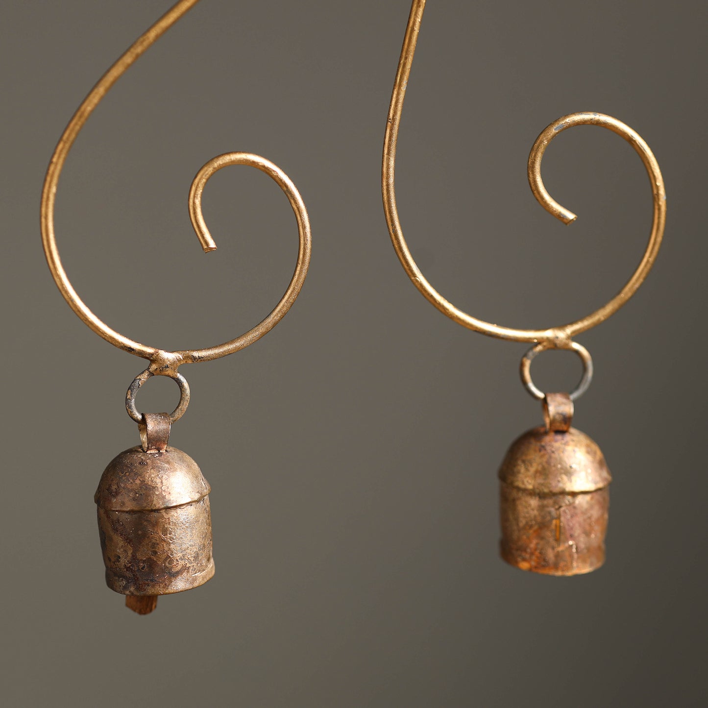 Kutch Copper Coated 2 Bells Wind Chimes 07