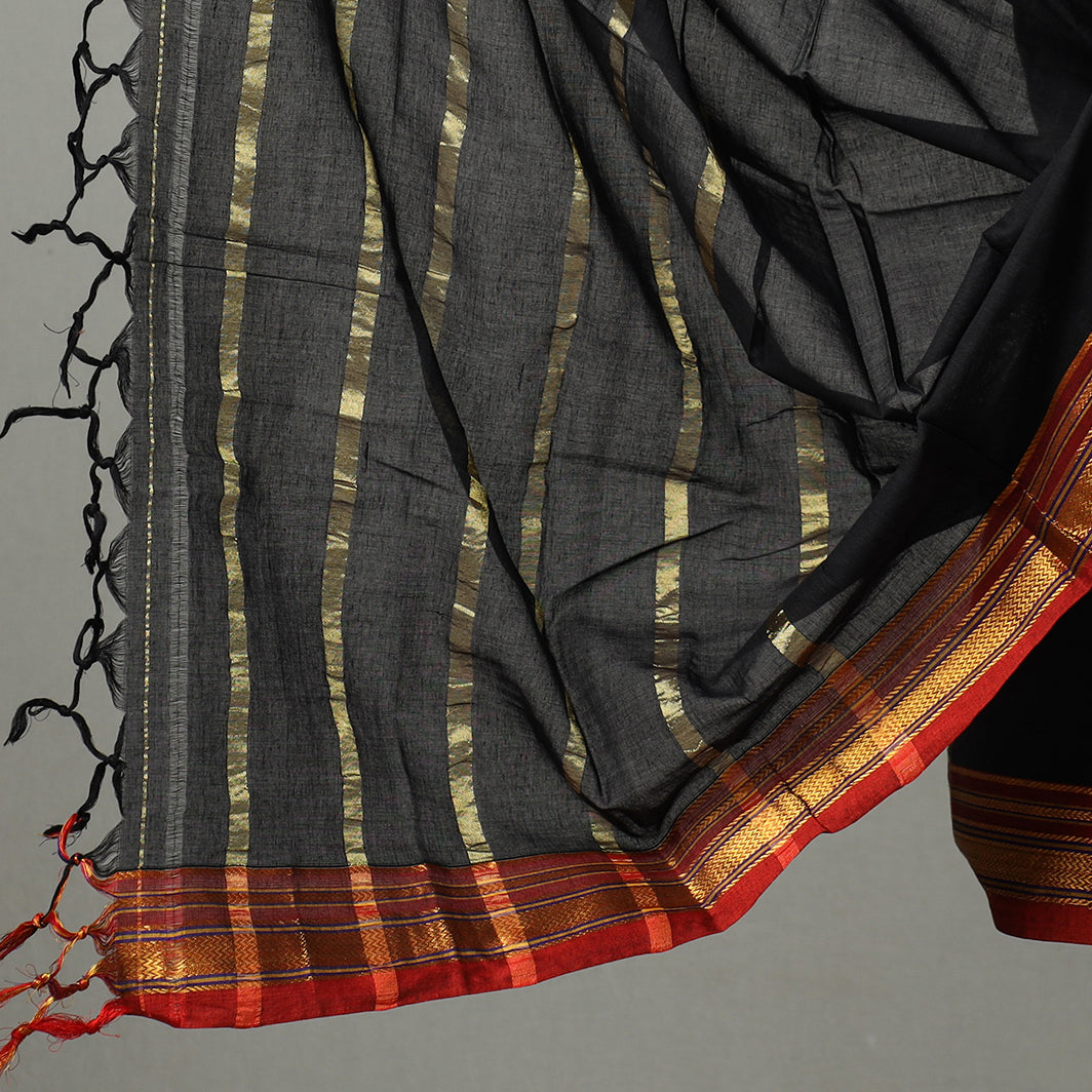 3pc Ilkal Handloom Mercerized Cotton Suit Material Set with Zari Border 12