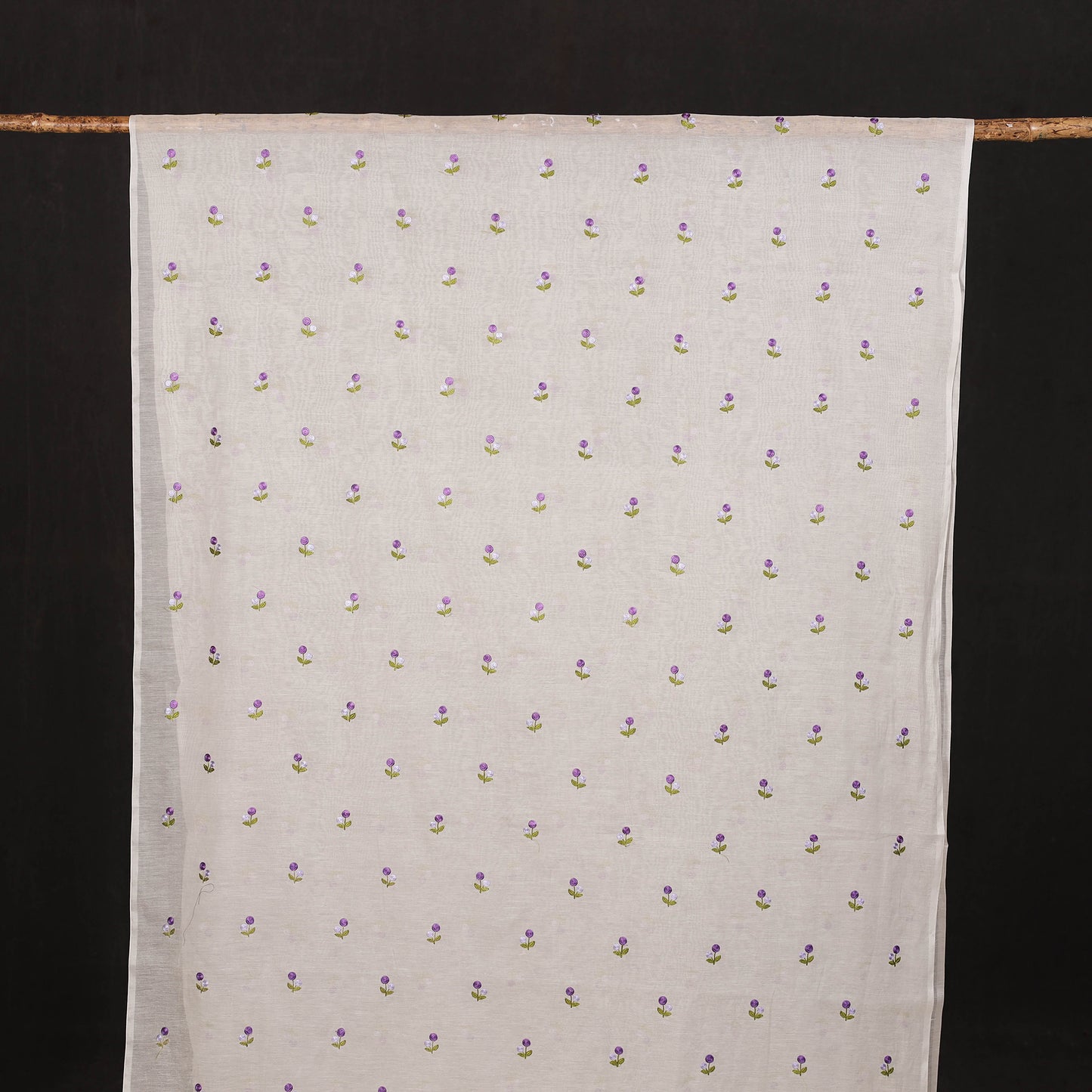 Handloom Chanderi Silk Threadwork Fabric 29