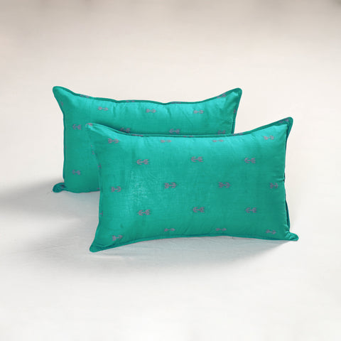 Blue - Jacquard Pillow Covers (Set of 2) 69
