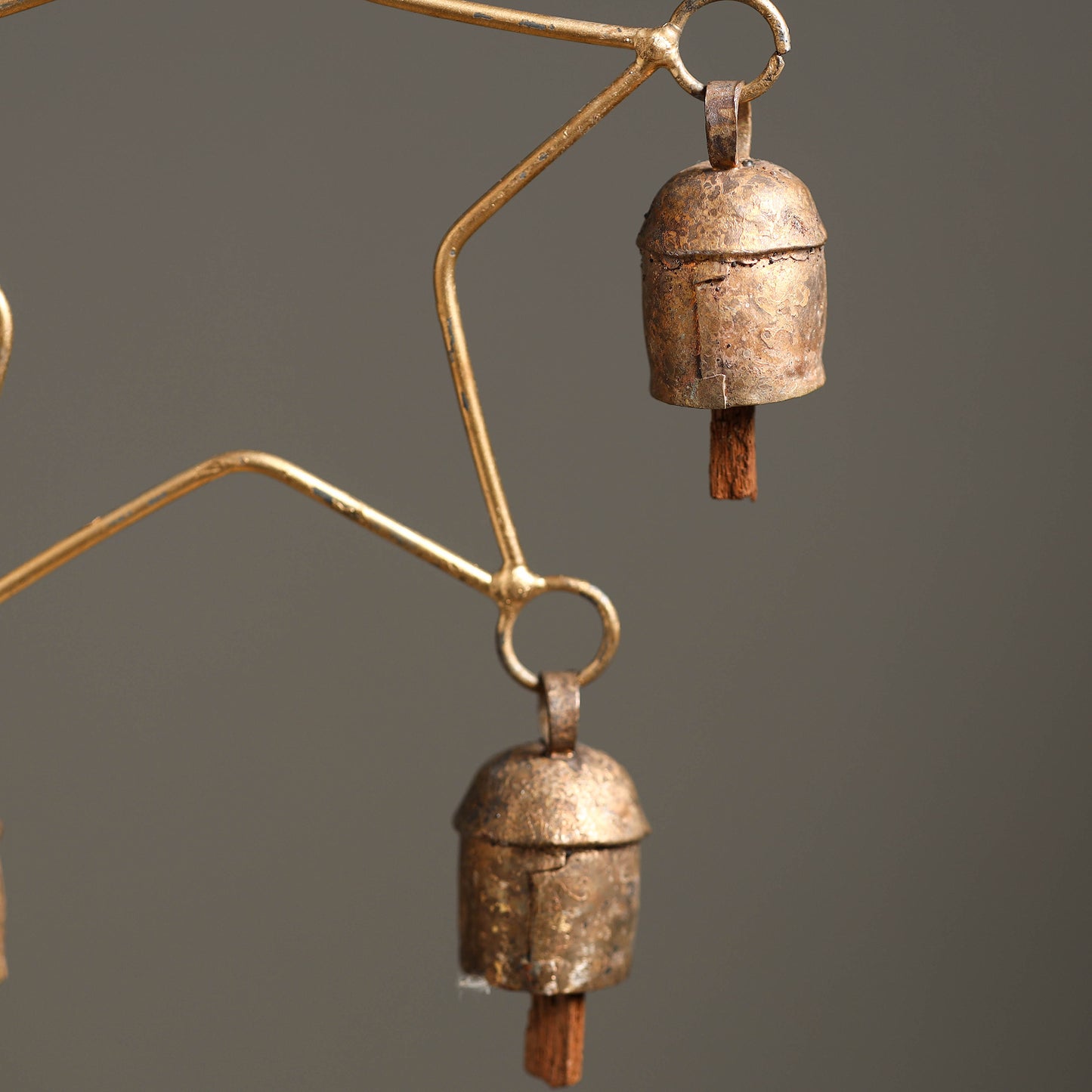 Star - Kutch Copper Coated 4 Bells Wind Chimes 06