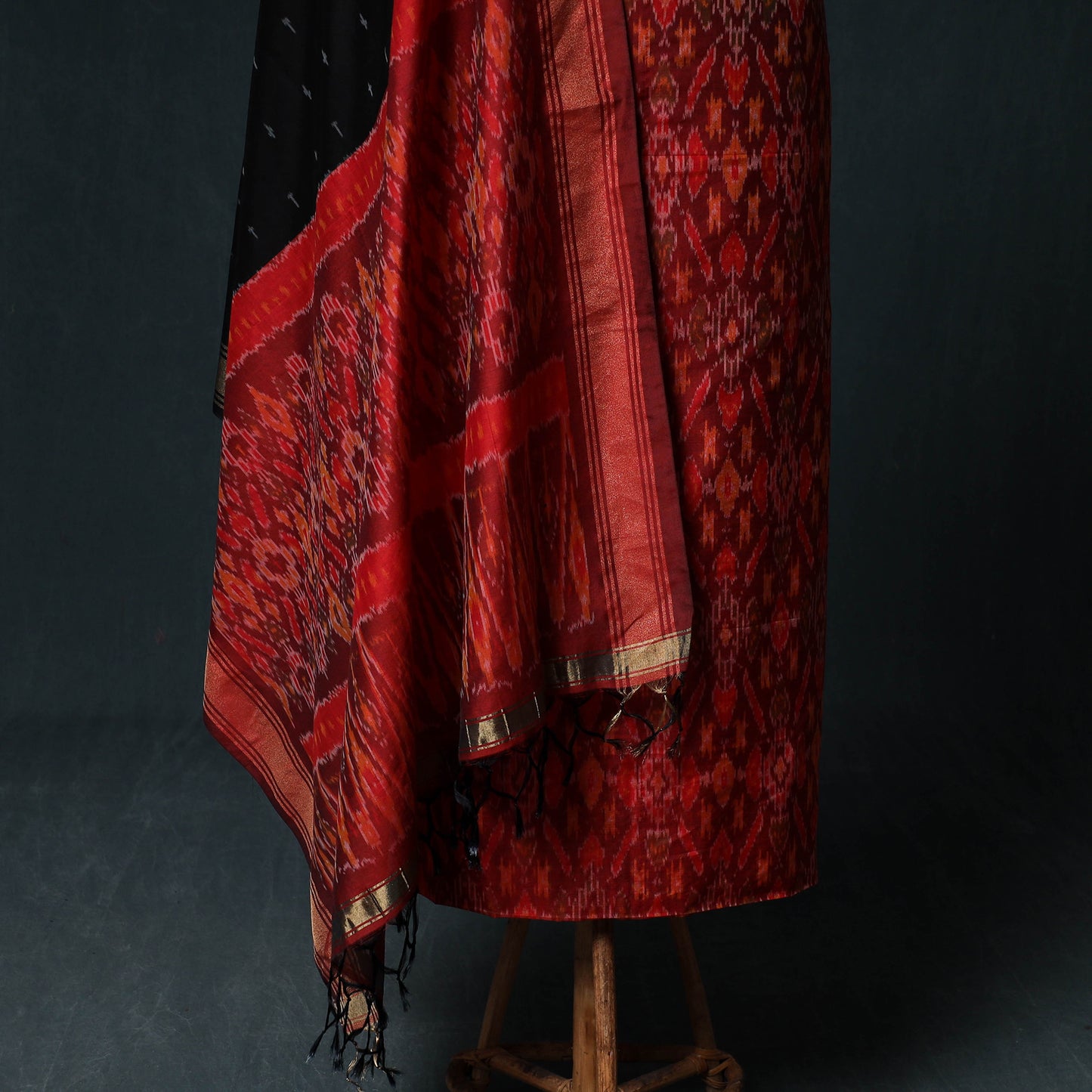 Pochampally Ikat Handwoven Sico 2pc Unstitched Dress Material Kurta Set 41