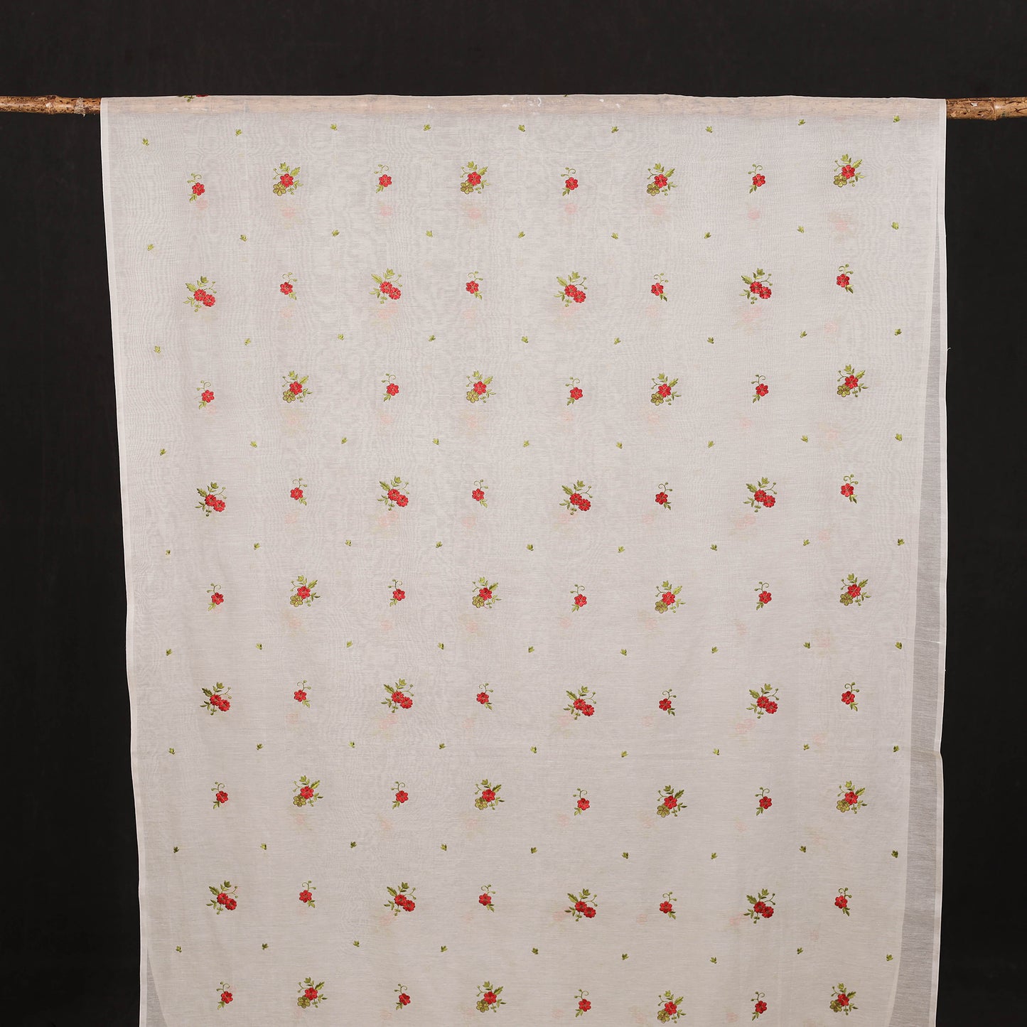 Handloom Chanderi Silk Threadwork Fabric 31