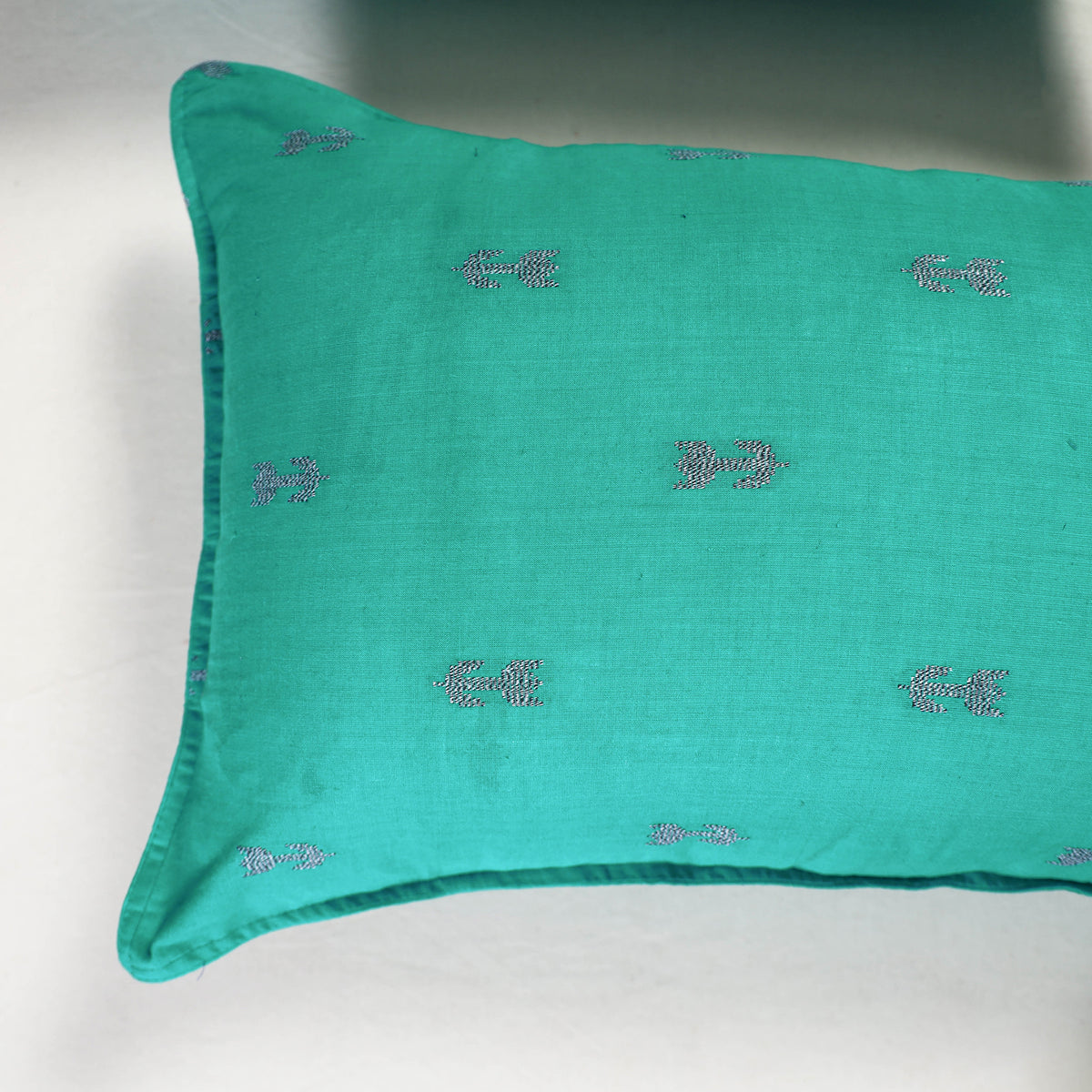 Blue - jacquard pillow covers (set of 2) 69 - handcrafted