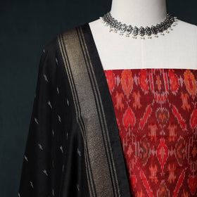 Pochampally Ikat Handwoven Sico 2pc Unstitched Dress Material Kurta Set 41
