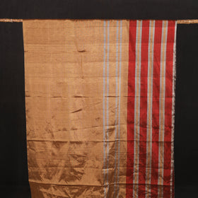 Handloom Full Tissue Silver Zari Stripes Chanderi Silk Fabric 20