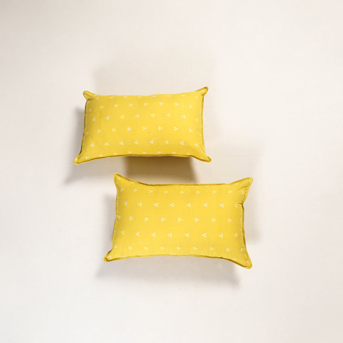 Yellow - jacquard pillow covers (set of 2) 71 - handcrafted