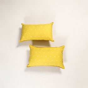 Yellow - jacquard pillow covers (set of 2) 71 - handcrafted