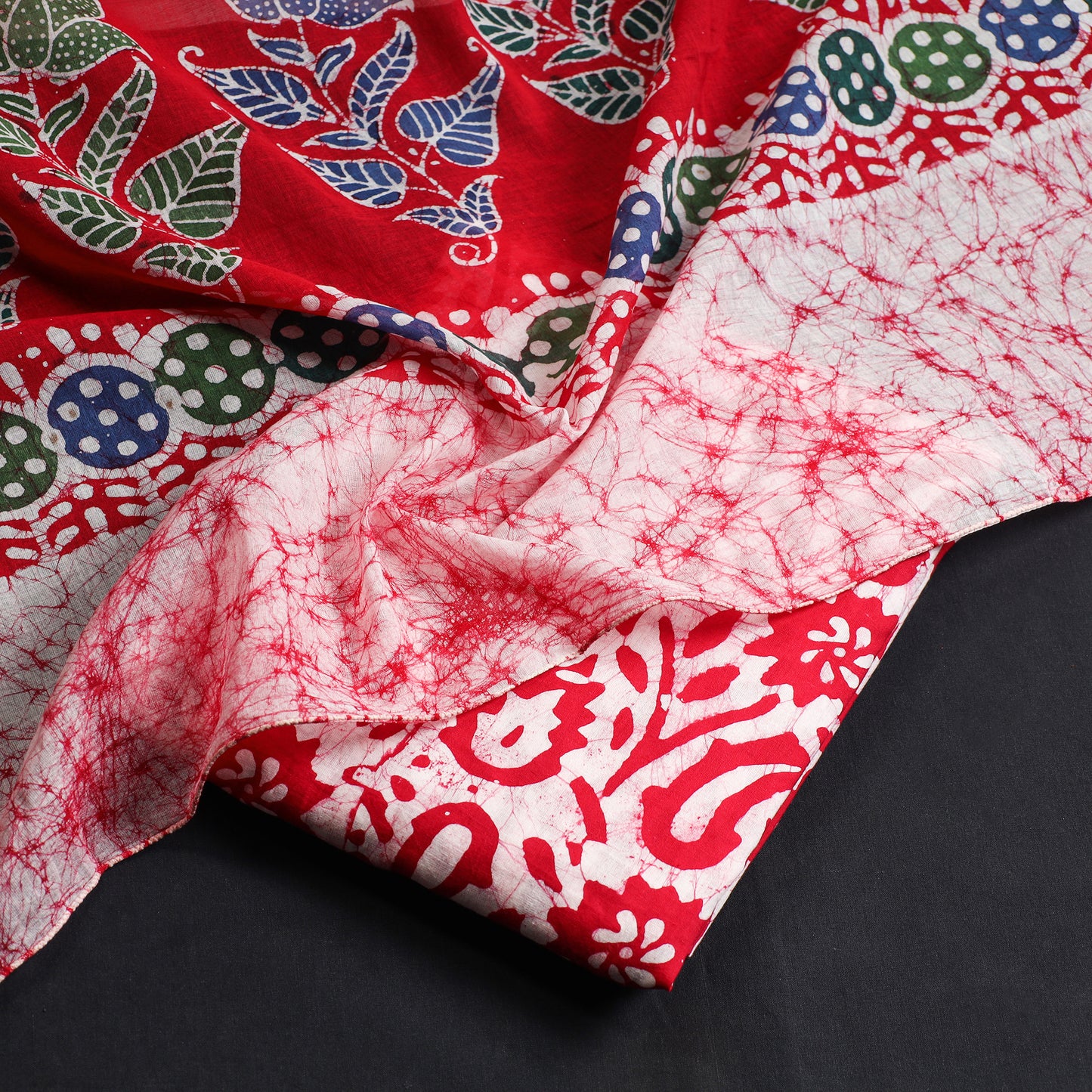 Pink - 2pc Hand Batik Printed Cotton Suit Material Set 84