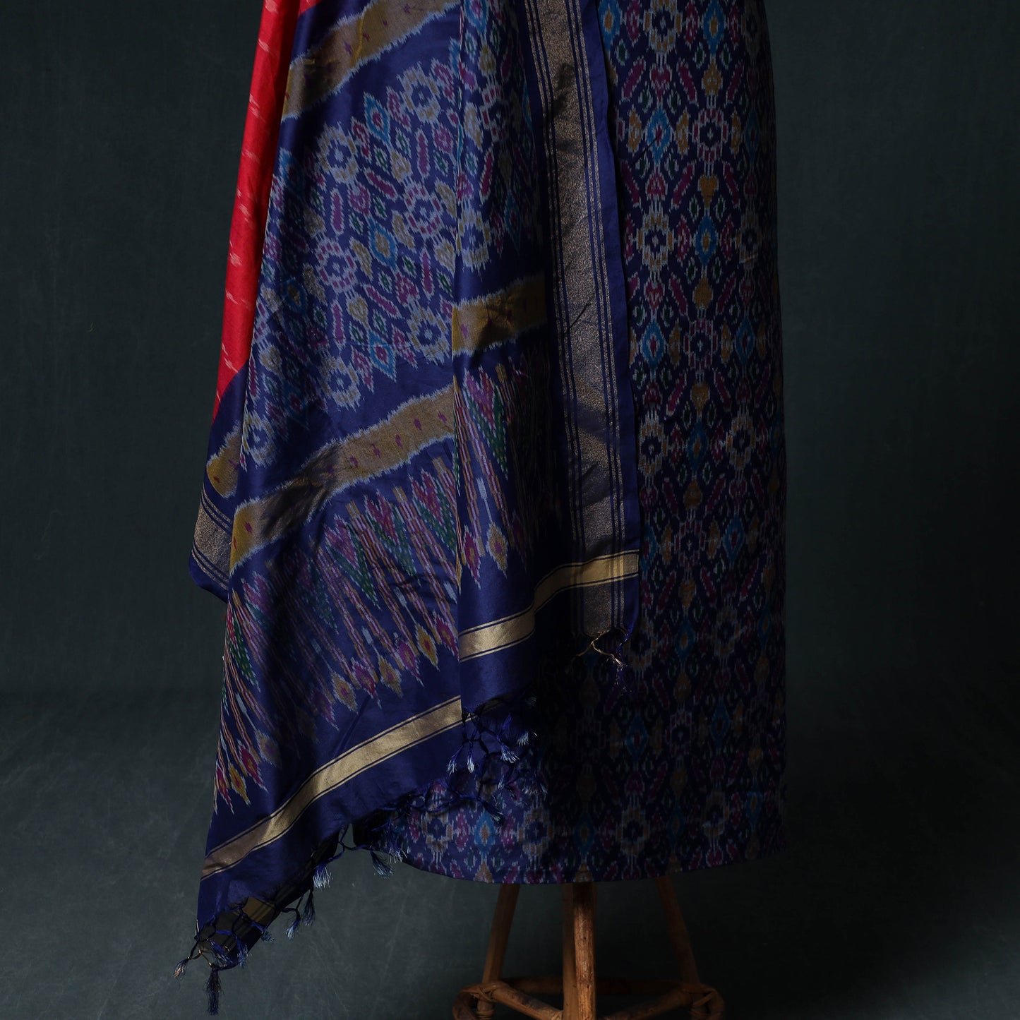 Pochampally Ikat Handwoven Sico 2pc Unstitched Dress Material Kurta Set 44