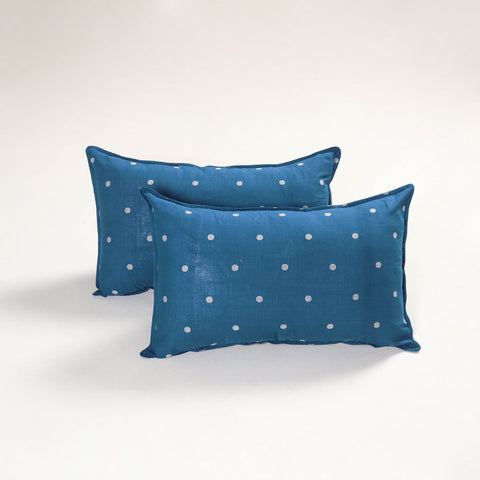 Blue - Jacquard Pillow Covers (Set of 2) 73