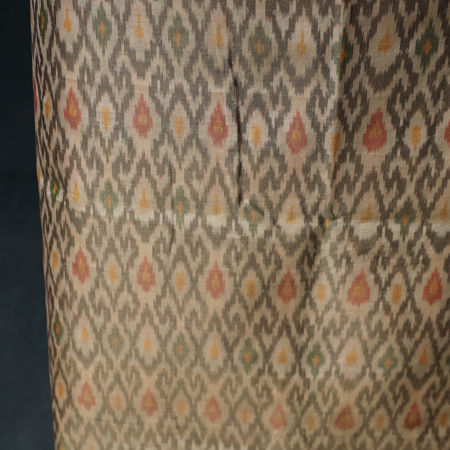 Pochampally Ikat Handwoven Sico 2pc Unstitched Dress Material Kurta Set 45