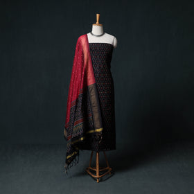 Pochampally Ikat Handwoven Sico 2pc Unstitched Dress Material Kurta Set 46