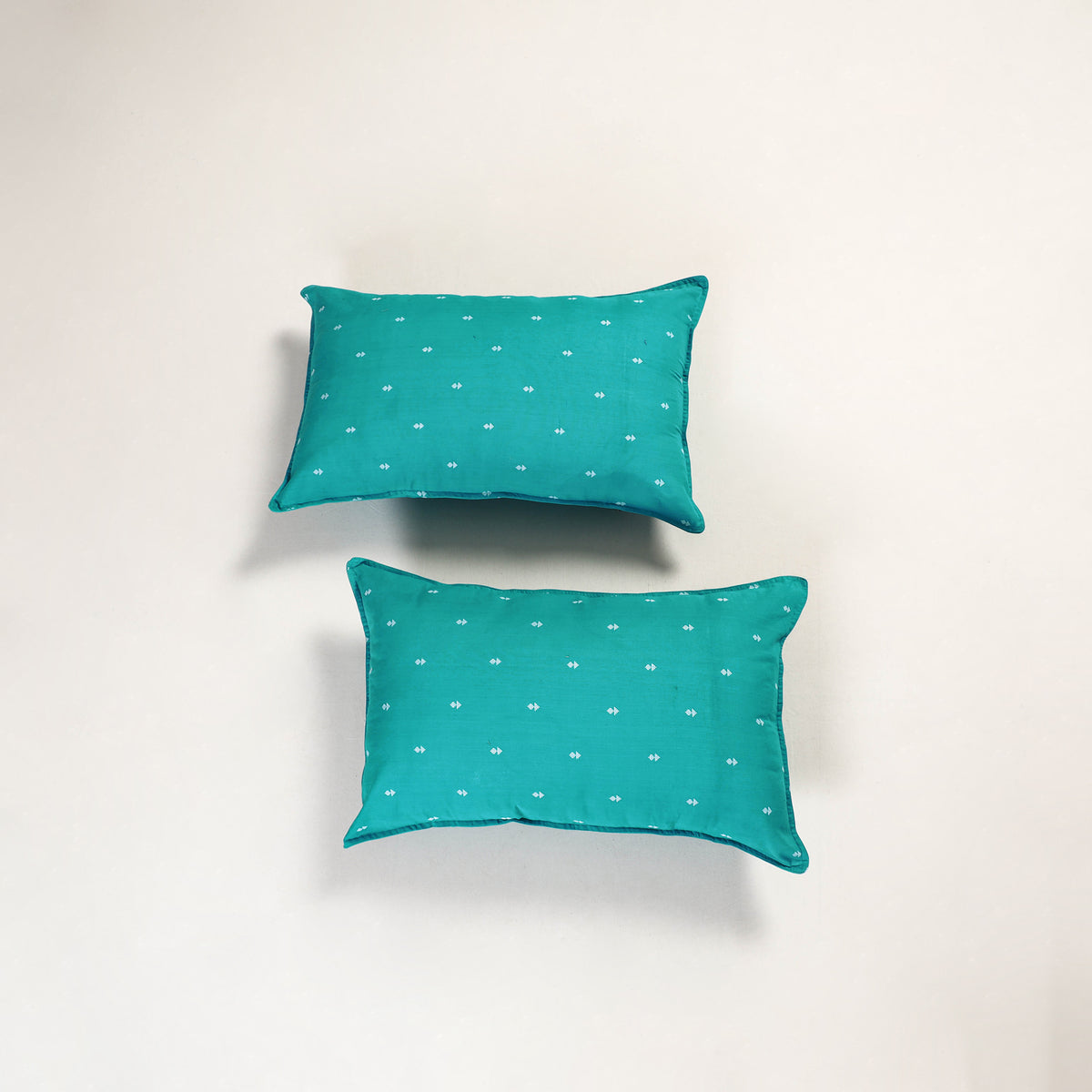 Blue - jacquard pillow covers (set of 2) 74 - handcrafted