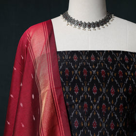 Pochampally Ikat Handwoven Sico 2pc Unstitched Dress Material Kurta Set 46