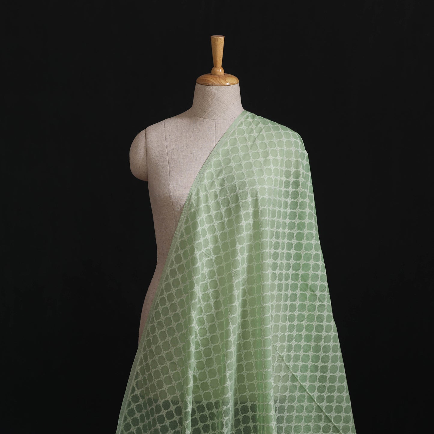 Banarasi Handwoven Cutwork Buti Cotton Fabric 10