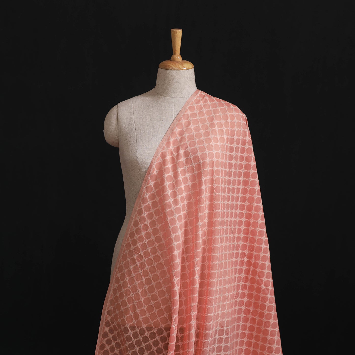 Banarasi Handwoven Cutwork Buti Cotton Fabric 07