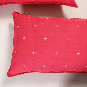 Pink - jacquard pillow covers (set of 2) 76 - handcrafted