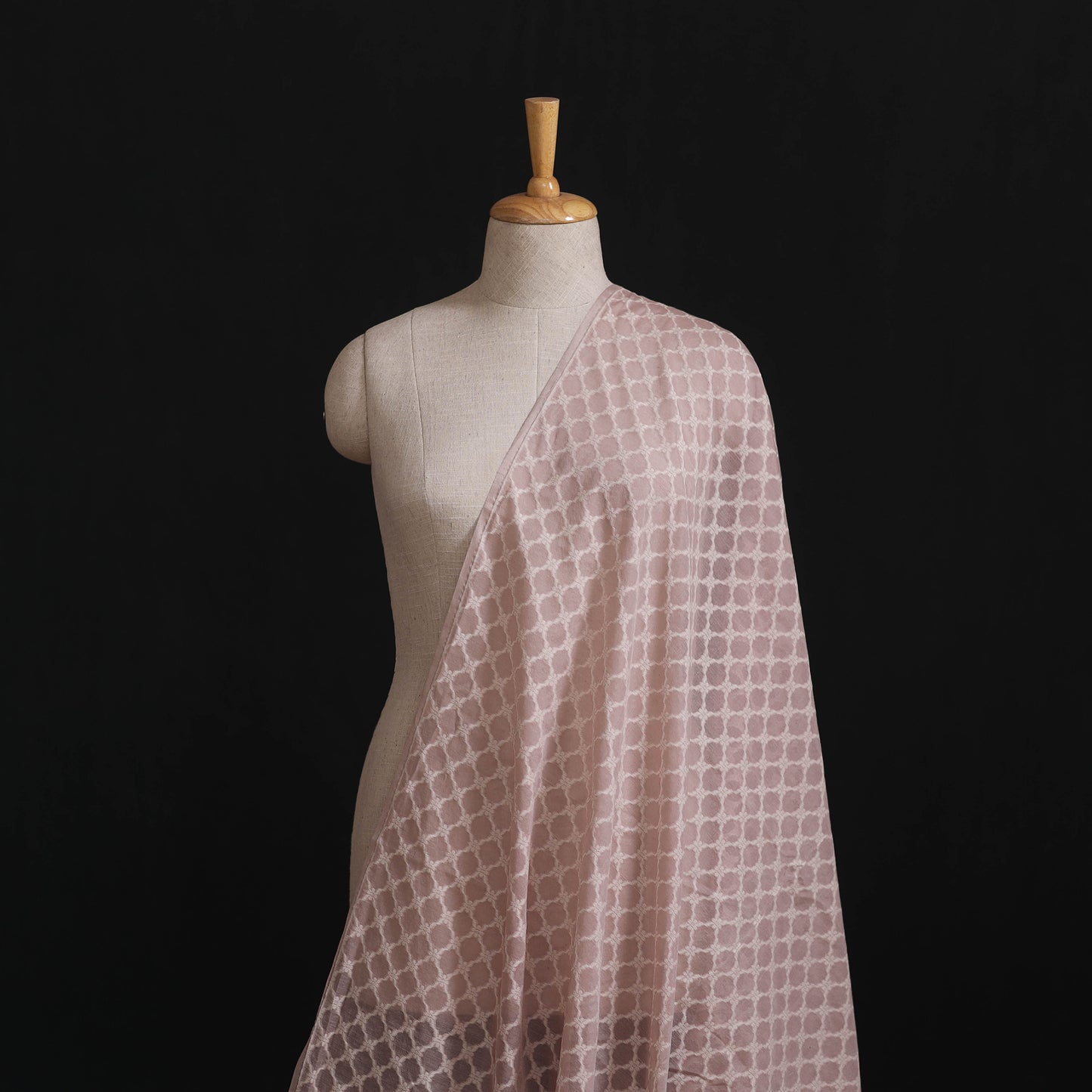 Banarasi Handwoven Cutwork Buti Cotton Fabric 04