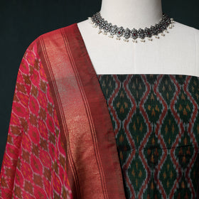 Pochampally Ikat Handwoven Sico 2pc Unstitched Dress Material Kurta Set 48