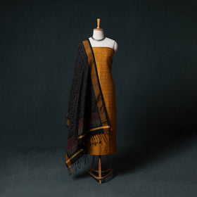 Pochampally Ikat Handwoven Sico 2pc Unstitched Dress Material Kurta Set 51