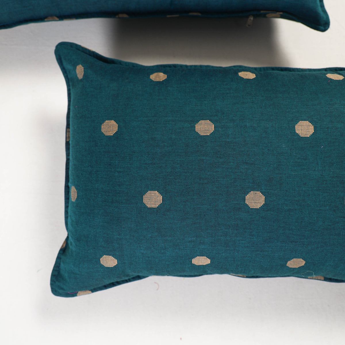 Blue - jacquard pillow covers (set of 2) 79 - handcrafted